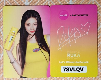 BABYMONSTER X SUNSILK Indonesia Photocard Official Ahyeon Asa Ruka
