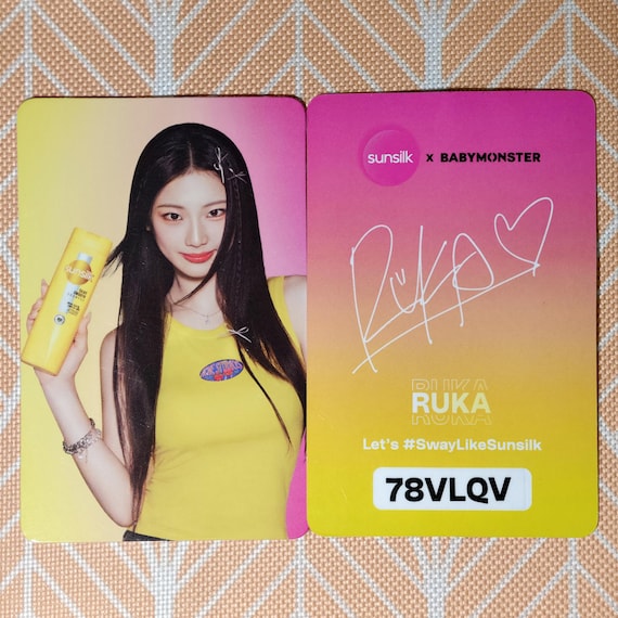 BABYMONSTER X SUNSILK Indonesia Photocard Official Ahyeon Asa Ruka
