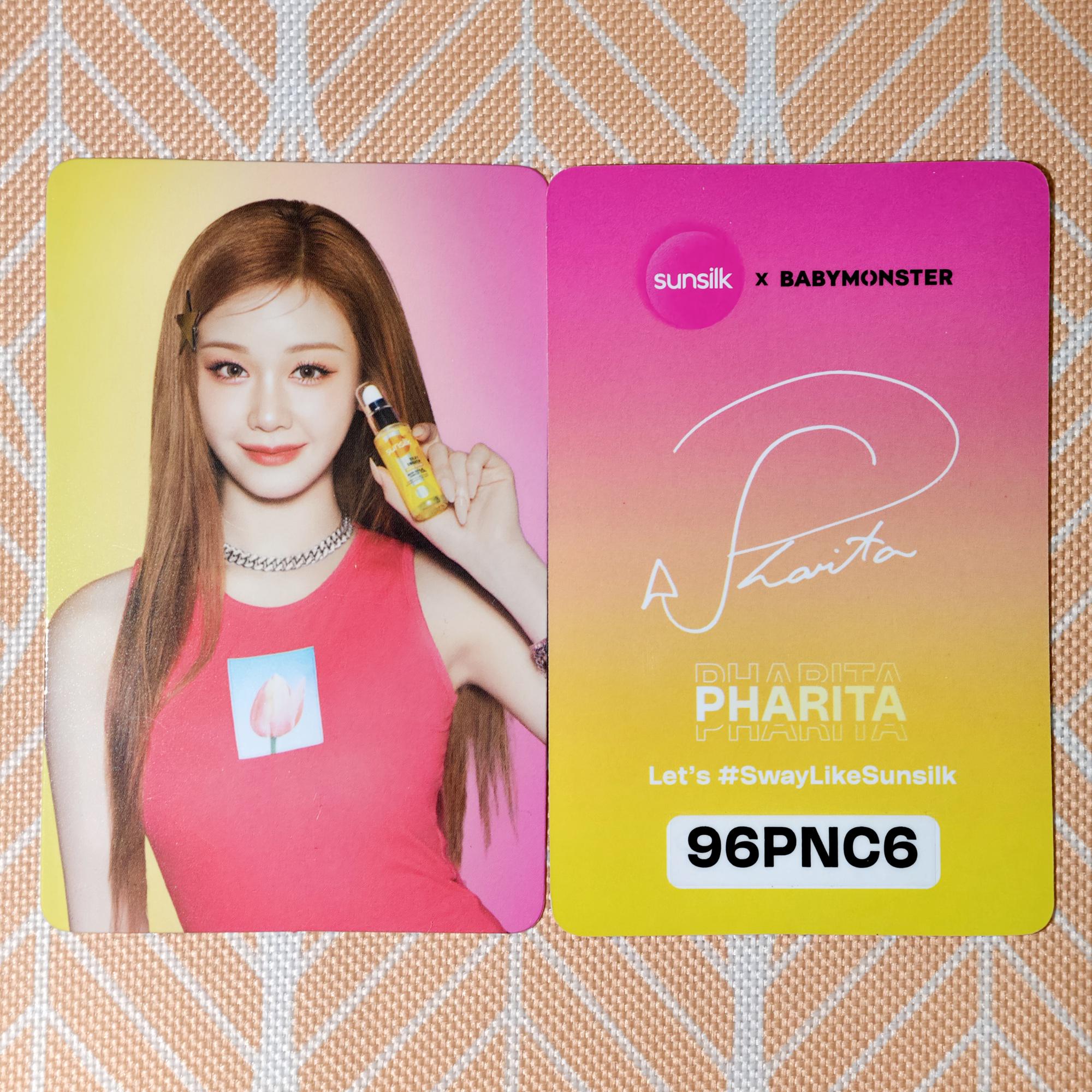 Babymonster x sunsilk ベイビーモンスター サンシルク BABYMONSTER X SUNSILK Indonesia Photocard Official Ahyeon Asa Ruka