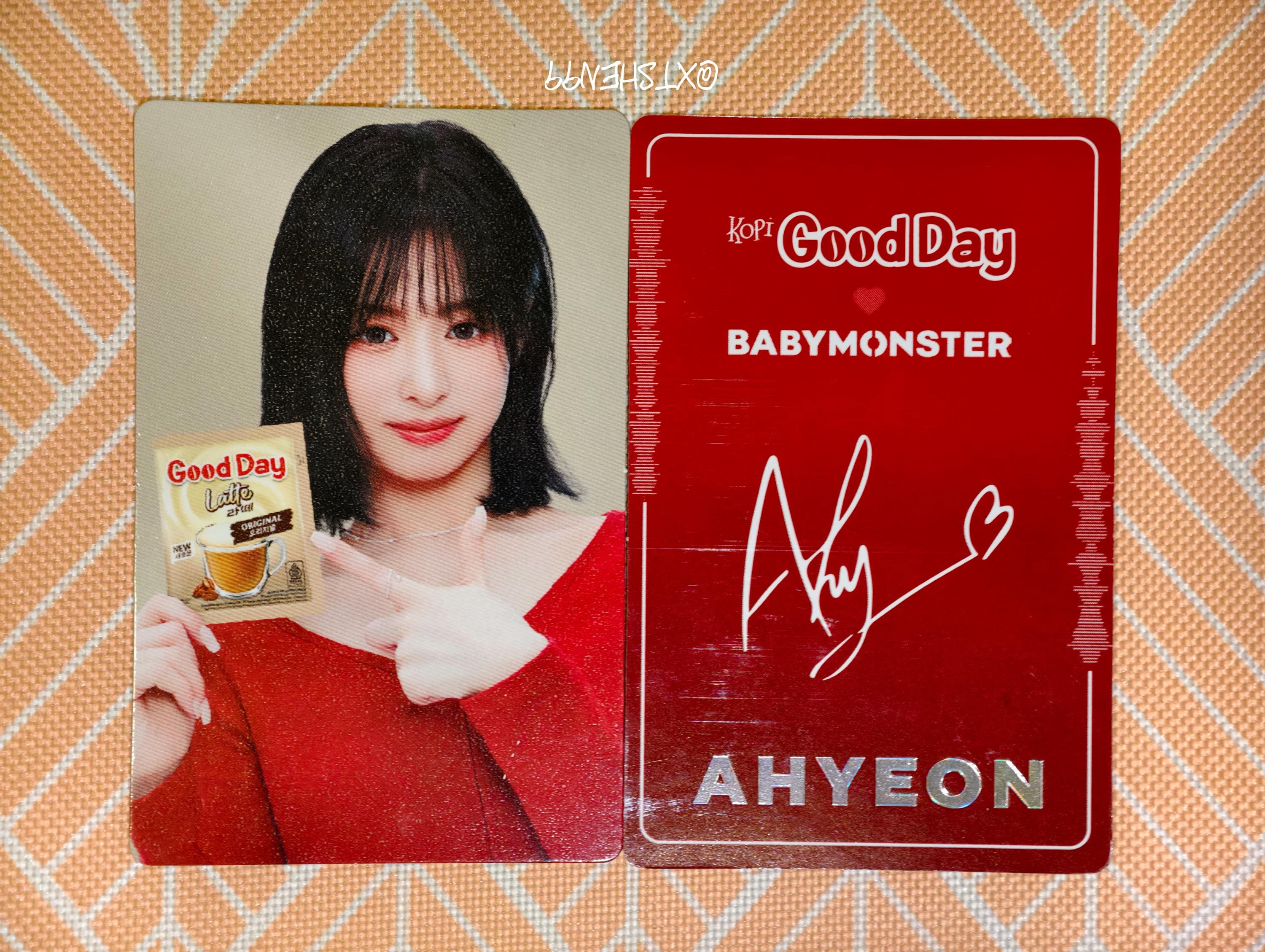BABYMONSTER GoodDay ベビモン コンプセット インドネシア限定 BABYMONSTER X GOOD DAY Coffe Indonesia Photocard Goodday Official
