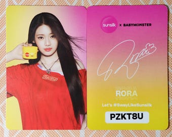 BABYMONSTER X SUNSILK Indonesia Photocard Official Ahyeon Asa Ruka