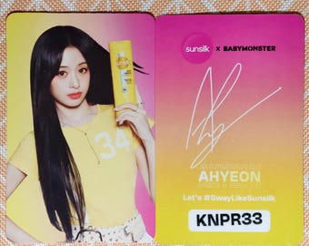 BABYMONSTER X SUNSILK Indonesia Photocard Official Ahyeon Asa Ruka