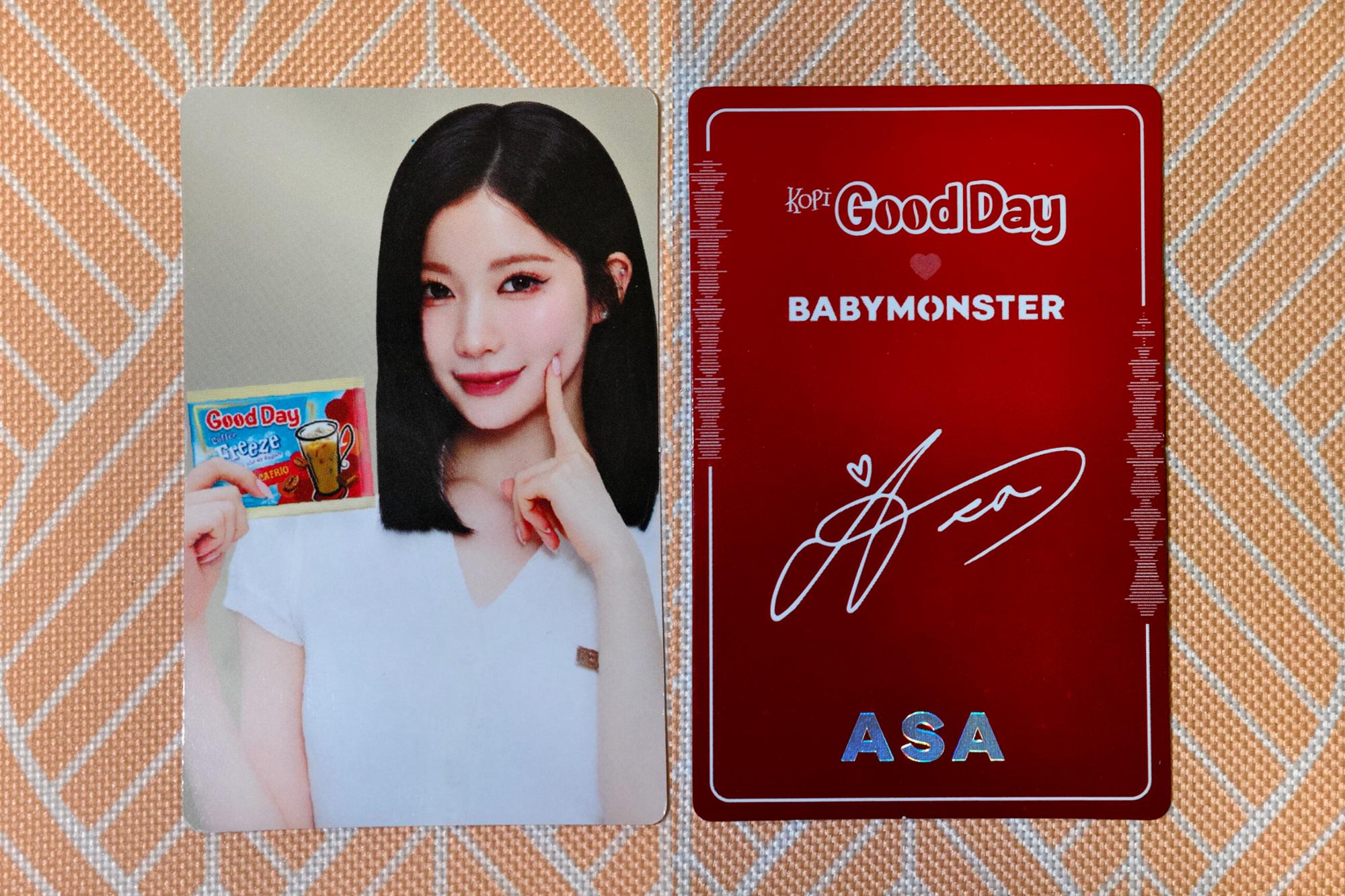 BABYMONSTER X GOOD DAY Coffe Indonesia Photocard Goodday Official