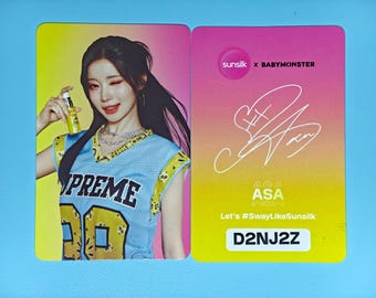 BABYMONSTER X SUNSILK Indonesia Photocard Official Ahyeon Asa Ruka