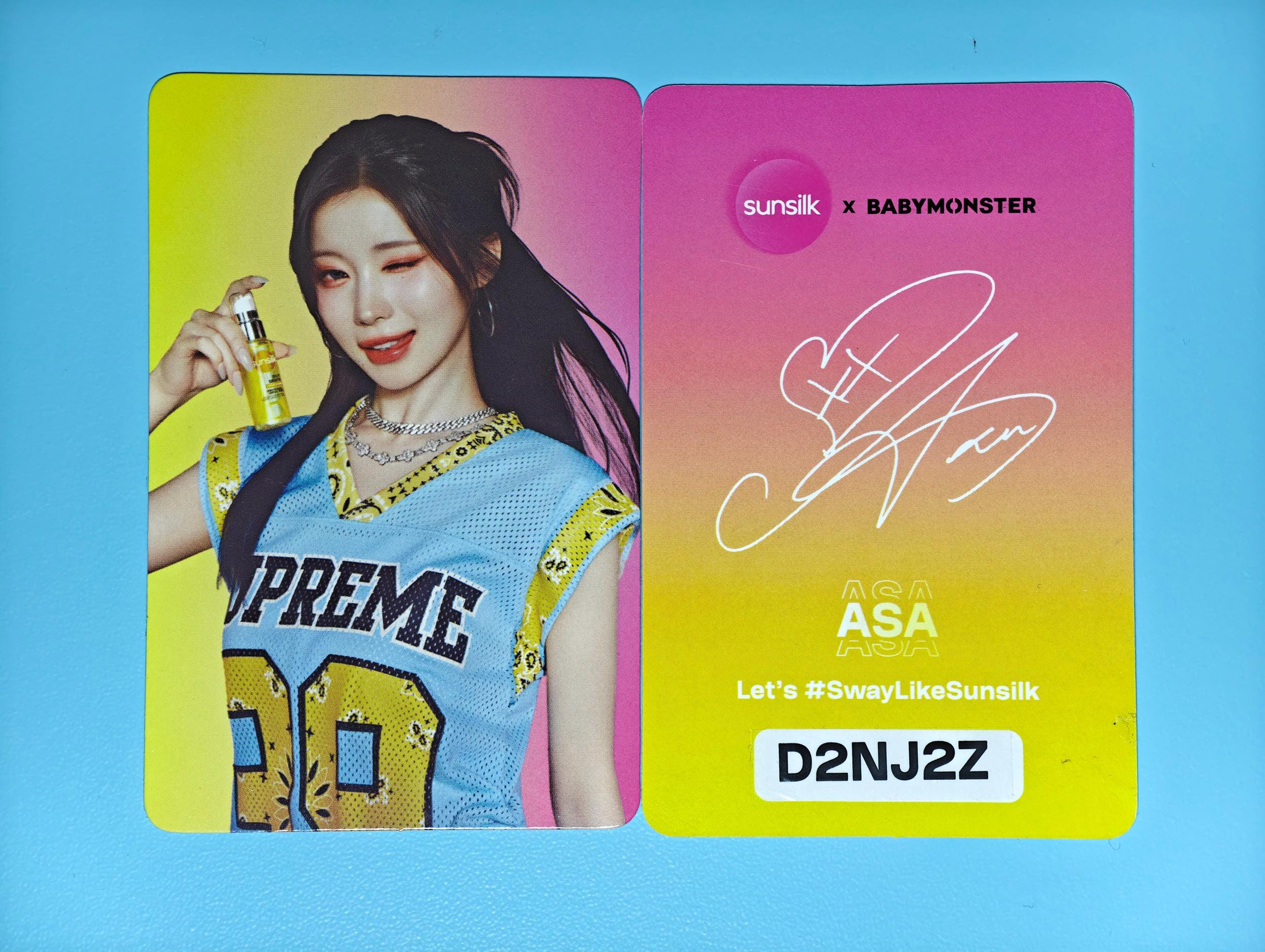 BABYMONSTER X SUNSILK Indonesia Photocard Official Ahyeon Asa Ruka