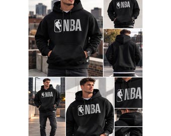 NBA Mens Pullover Hoodie in black, size M