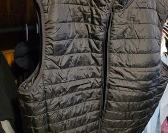 Black Insulated Vest Size 2xl Lightweight