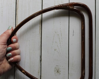 Vintage Accent Crafts Purse-N-Able Brown Resin Handles 1970s