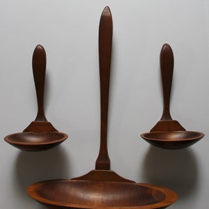 Vintage Set von 3 Holzknäuel Pflanzenhalter Hängende Wandkörbe 1970er Jahre