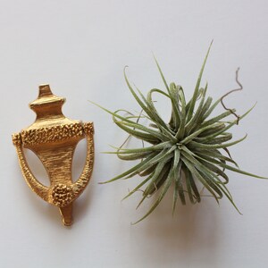 Vintage Coro Gold Metal Door Knocker Brooch 1950s