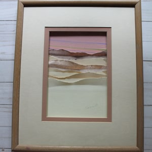 Attaccatura di parete d'arte di carta strappata 3D vintage 1989
