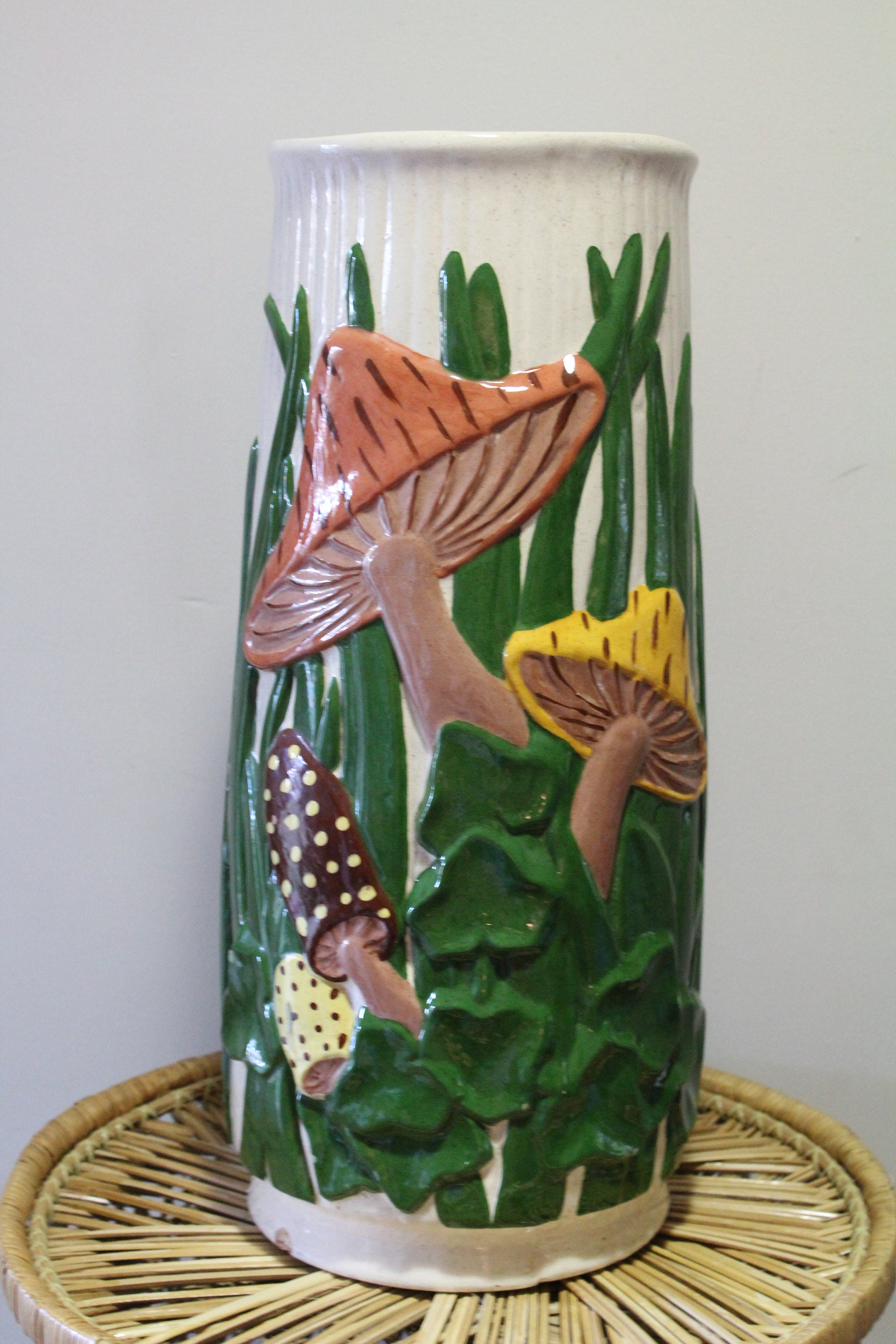 Hand Painted Umbrella Stand Blue and White Etsy