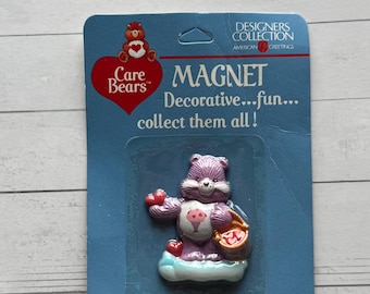 Vintage American Greetings Care Bears Share Bear Fridge Magnet 1985