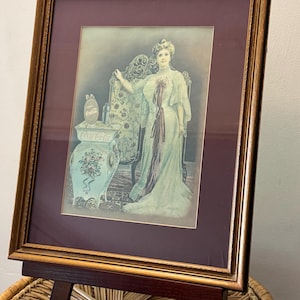 Vintage Framed Lillian Norton-Nordica American Operatic Soprano Coca-Cola Advertising Print 1970s