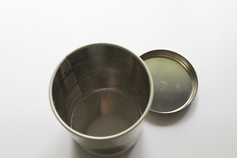 Vintage Round Metal Clark/'s ONT Spool Cotton Tin 1980s