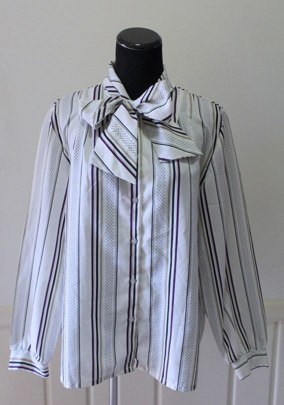 Vintage Lucky Me Women's Striped Pattern Polyeste… - image 2