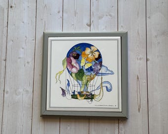 Sottopentola vintage Villeroy & Boch LE BALLON Colonia con motivo a mongolfiera, anni '90