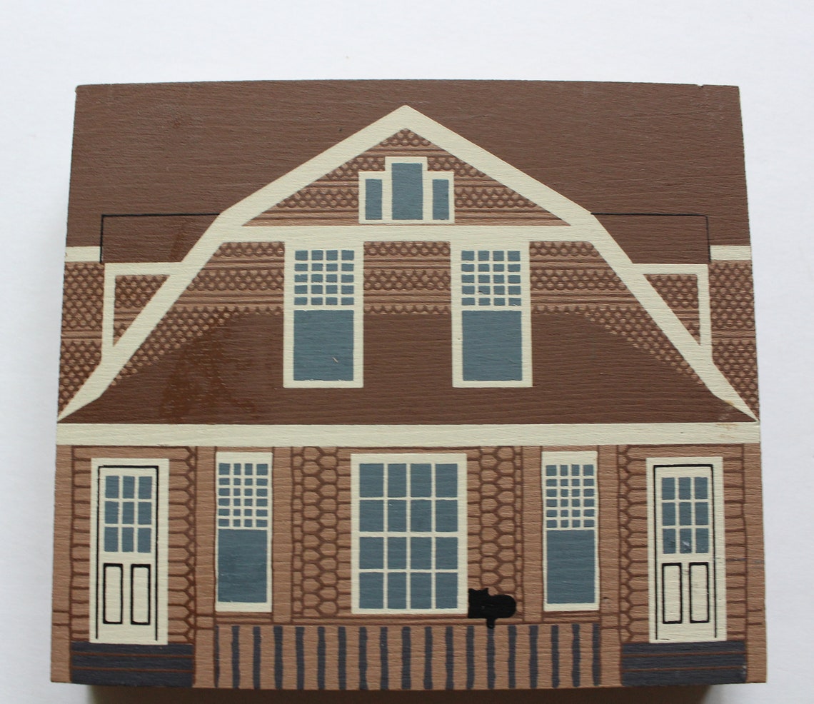 Vintage Set of 3 The Cat's Meow Wooden Houses 1990s Etsy