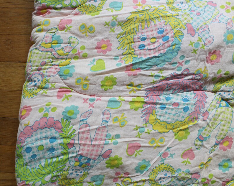 Vintage Pastel Raggedy Ann and Andy Style Sleeping Bag 1970s Etsy