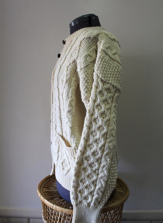 Vintage Western Island Wool Knit Cardigan Sweater… - image 6