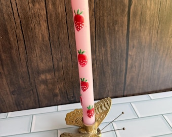 Portavelas vintage Dessau de latón macizo con forma de mariposa, década de 1970.