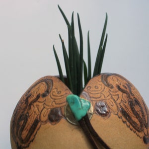 Vintage Handmade Clay Southwestern Vase Planter 1987