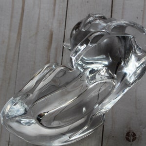 Vintage Large Clear Acrylic Cat Vase Planter 1980s image 6