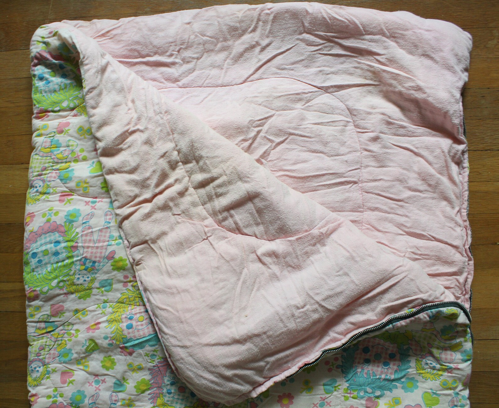 Vintage Pastel Raggedy Ann and Andy Style Sleeping Bag 1970s Etsy