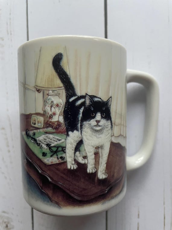 ヴィンテージ オタギリ ジャッキー ヴォークス 牛猫 コーヒーマグ 1980