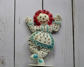 Vintage Revere MFG Raggedy Ann Earring Holder 1970s