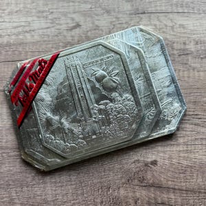 Salvamanteles reversibles vintage con estampado de Florida de los años 70.