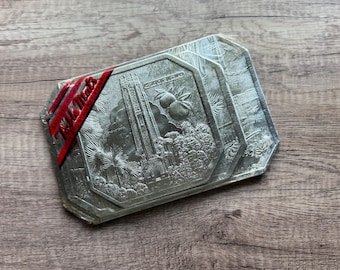 Salvamanteles reversibles vintage con estampado de Florida de los años 70.