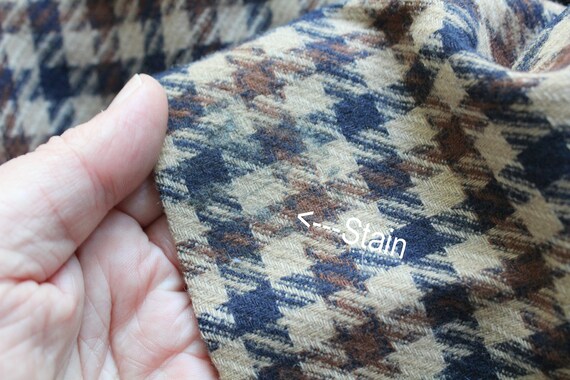 Vintage Pendleton Tan and Blue Plaid Wool Blazer … - image 9