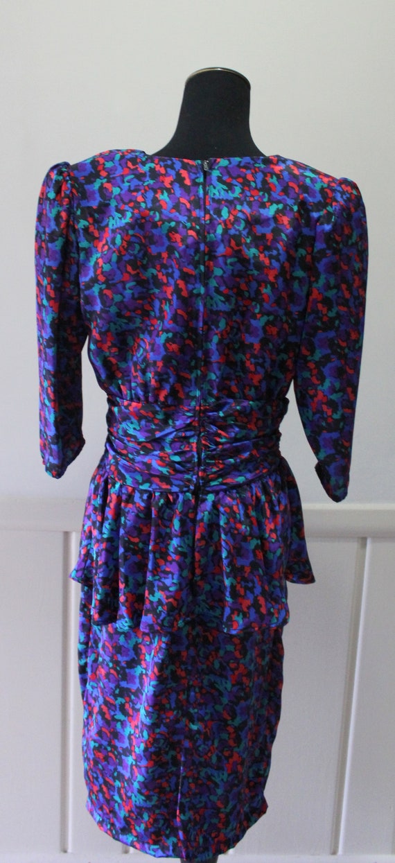 Vintage Shelly Michaels Brand Splatter Print Dres… - image 7