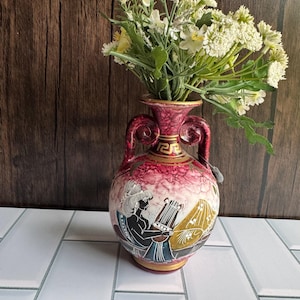 Vintage Museum Replik Griechische Vase Keramik Antike Keramik Handbemalt 1990er Jahre