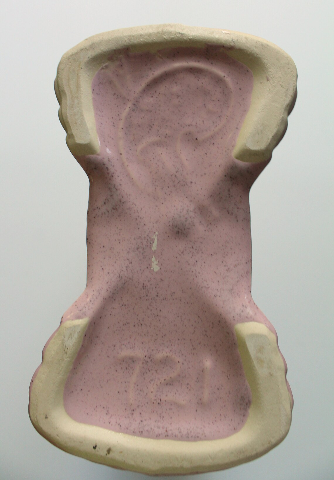 Vintage Brush McCoy Pottery Pink Speckled Pottery Footed Fan | Etsy