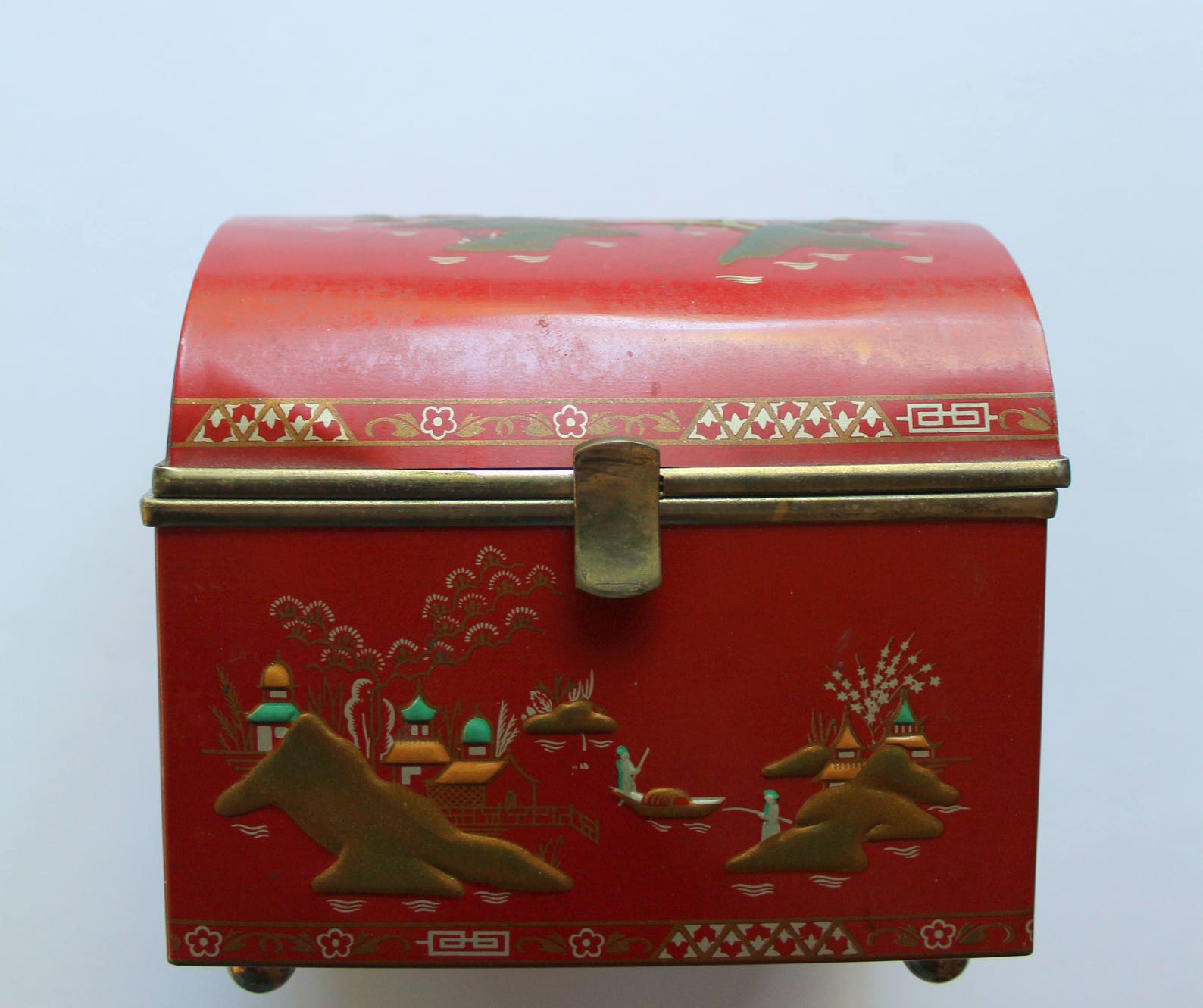 Vintage Baret Ware Metal Tin Jewelry Box Made in England 1950s Etsy
