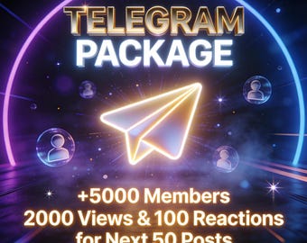Pacote Telegram | 5 mil membros reais + 2 mil visualizações e 100 reações nas próximas 50 publicações | Entrega rápida | Guia de crescimento no Telegram 2025 (bônus)