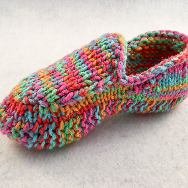 PDF Kids Knit Slipper Pattern