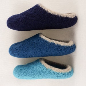 PDF Kids Scuff Slippers Felted Wool Knitting Pattern