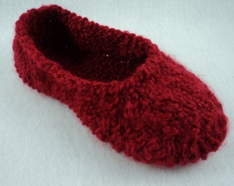 PDF Ladies Bulky Knit Slipper Pattern