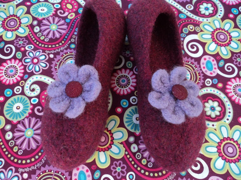 PDF Little Girls Ballet w/ Flower Slippers Felted Wool Knitting Pattern image 4