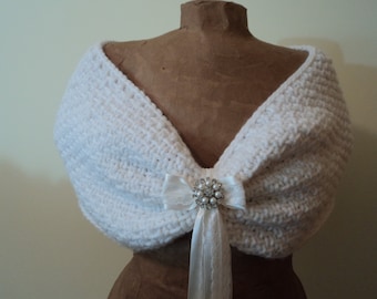 PDF 2 Wedding Shawl Knit Patterns - instructions for knitted in the round and knitted flat