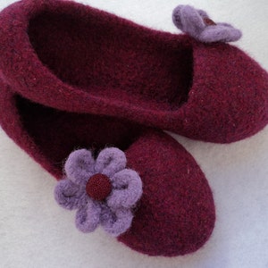 PDF Little Girls Ballet w/ Flower Slippers Felted Wool Knitting Pattern image 1