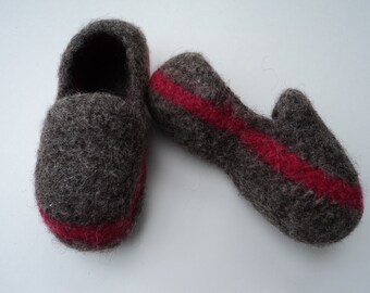 PDF Kids Slipper Loafer Style Felted Wool Knitting Pattern