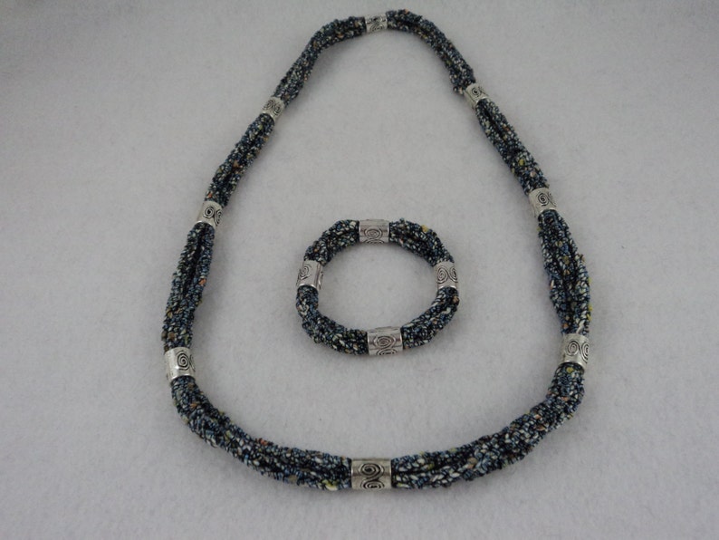 PDF Tri Cord Knit Necklace and Bracelet Pattern image 1