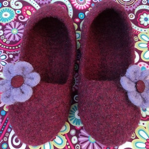 PDF Little Girls Ballet w/ Flower Slippers Felted Wool Knitting Pattern image 5