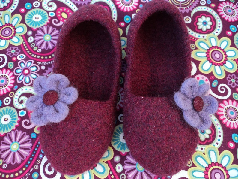 PDF Little Girls Ballet w/ Flower Slippers Felted Wool Knitting Pattern image 5