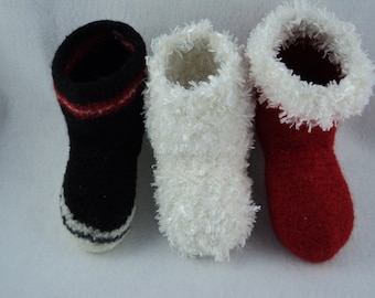 PDF Kids Boot Slipper Felted Wool Knitting Pattern