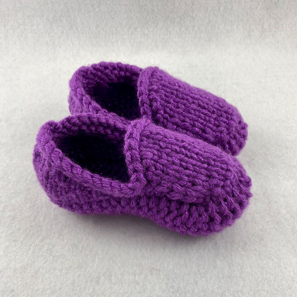 PDF Toddler Knit Loafer Slipper Pattern